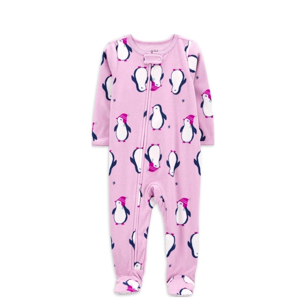 Carter's Pink Penguin Baby Onesie